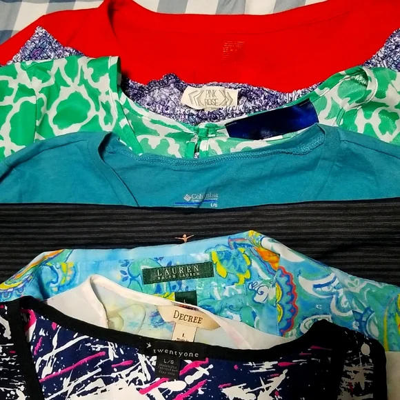 Lot of 8 tops Ralph Loren Colombia . Degree Pink Rose Twentyone and othe… - Picture 1 of 14